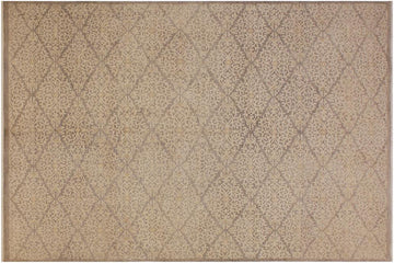 handmade Transitional Kafkaz Chobi Ziegler Gray Ivory Hand Knotted RECTANGLE 100% WOOL area rug 8 x 10